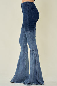Ombre Panel Flare Jeans