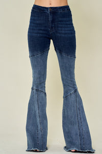 Ombre Panel Flare Jeans
