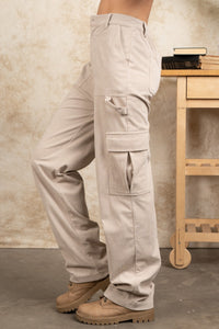 Carpenter Beige Corduroy Cargo Pants