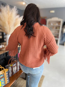 Beth Fringe Detail Sweater Top