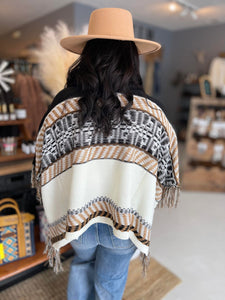 Cowl Neck Sweater Poncho