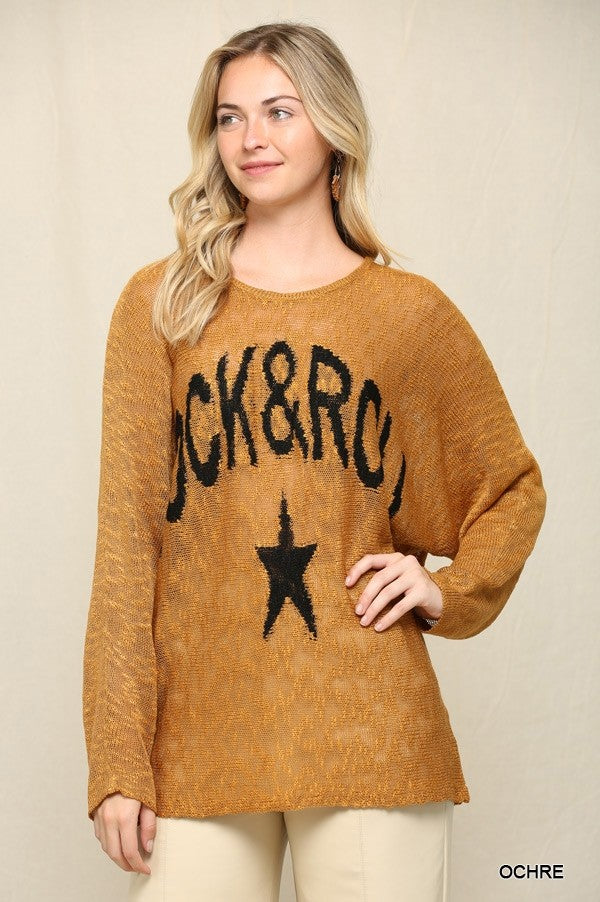 Rock & Roll Loose Fit Light Sweater