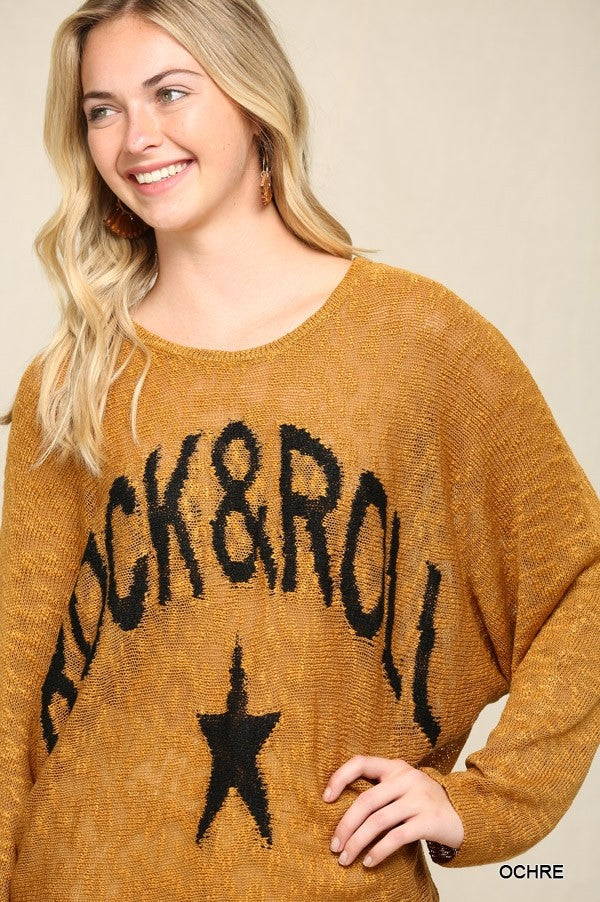 Rock & Roll Loose Fit Light Sweater