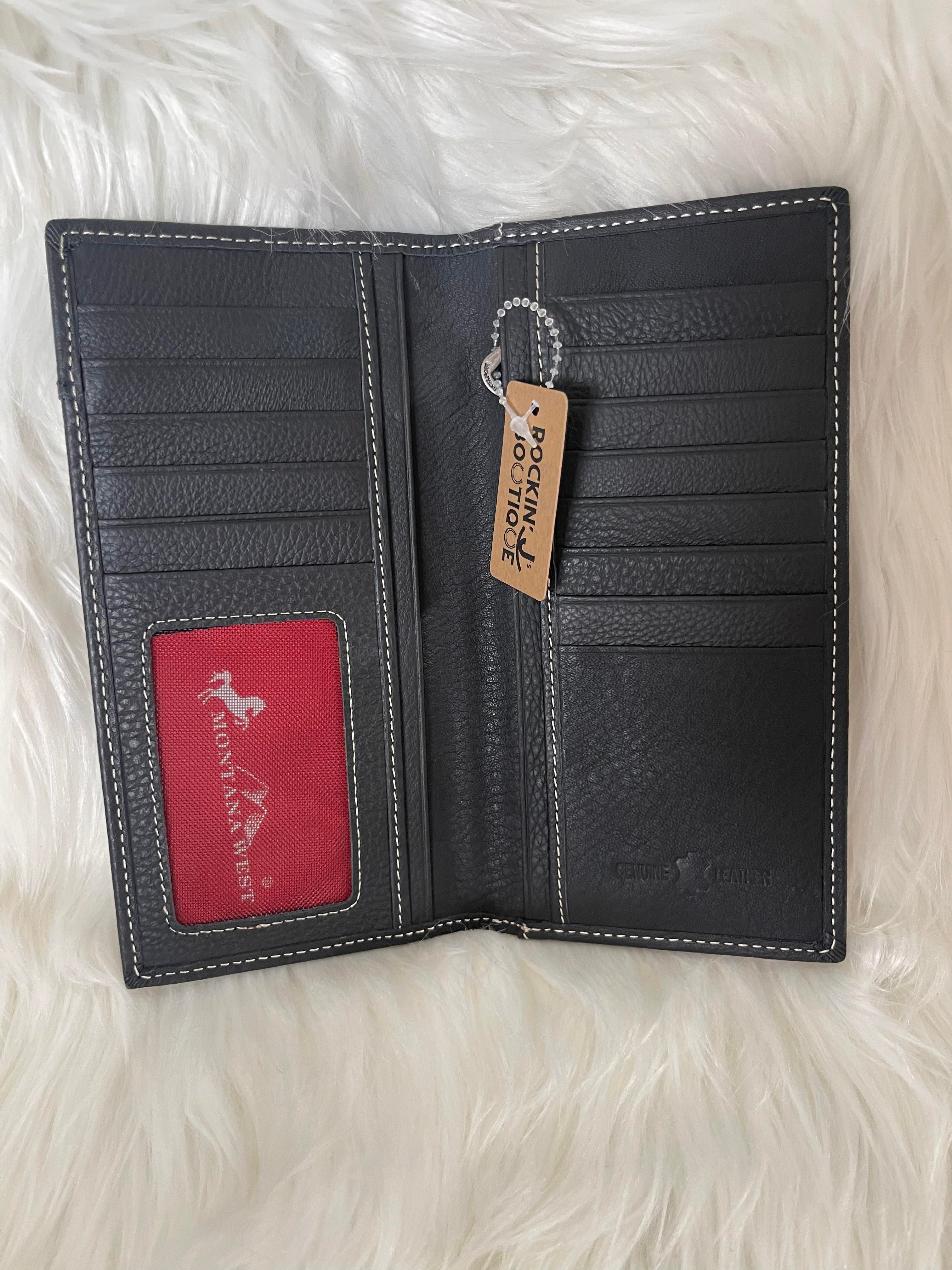Montana West Genuine Leather Hair-On Men's Wallet