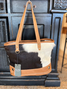 Myra Combined Leather & Hairon Bag