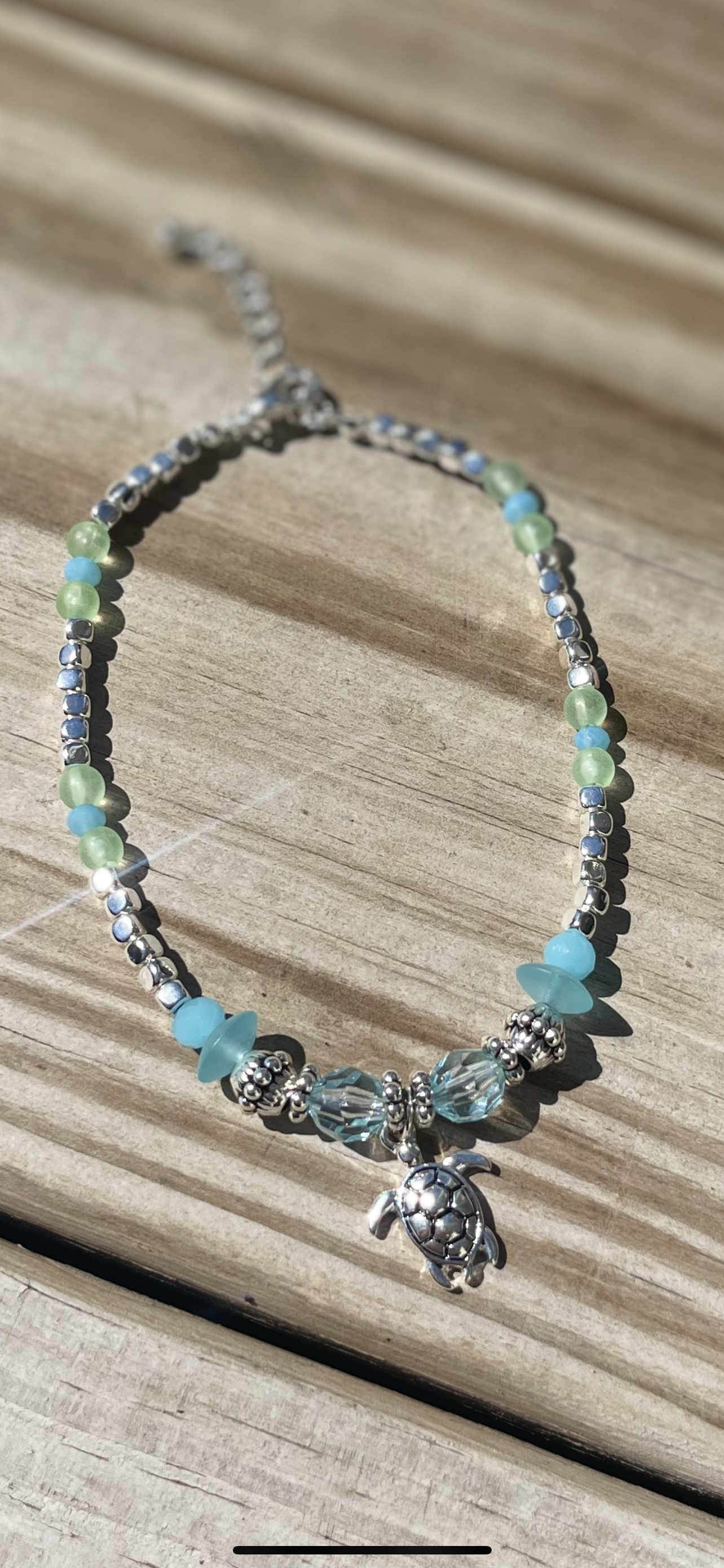 Barbados Bead Turtle Anklet